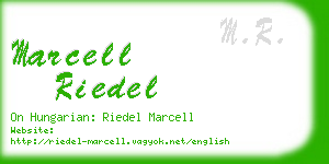 marcell riedel business card